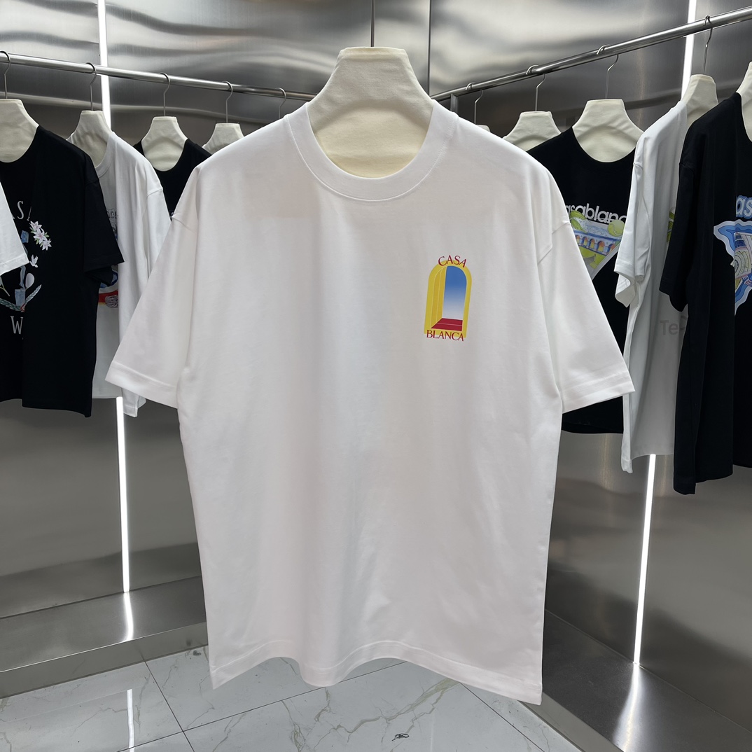 Casablanca Classics Short-Sleeve T-Shirt in High-Quality Cotton for Men and Women - 图片 1
