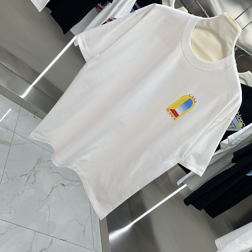 Casablanca Classics Short-Sleeve T-Shirt in High-Quality Cotton for Men and Women - 图片 2
