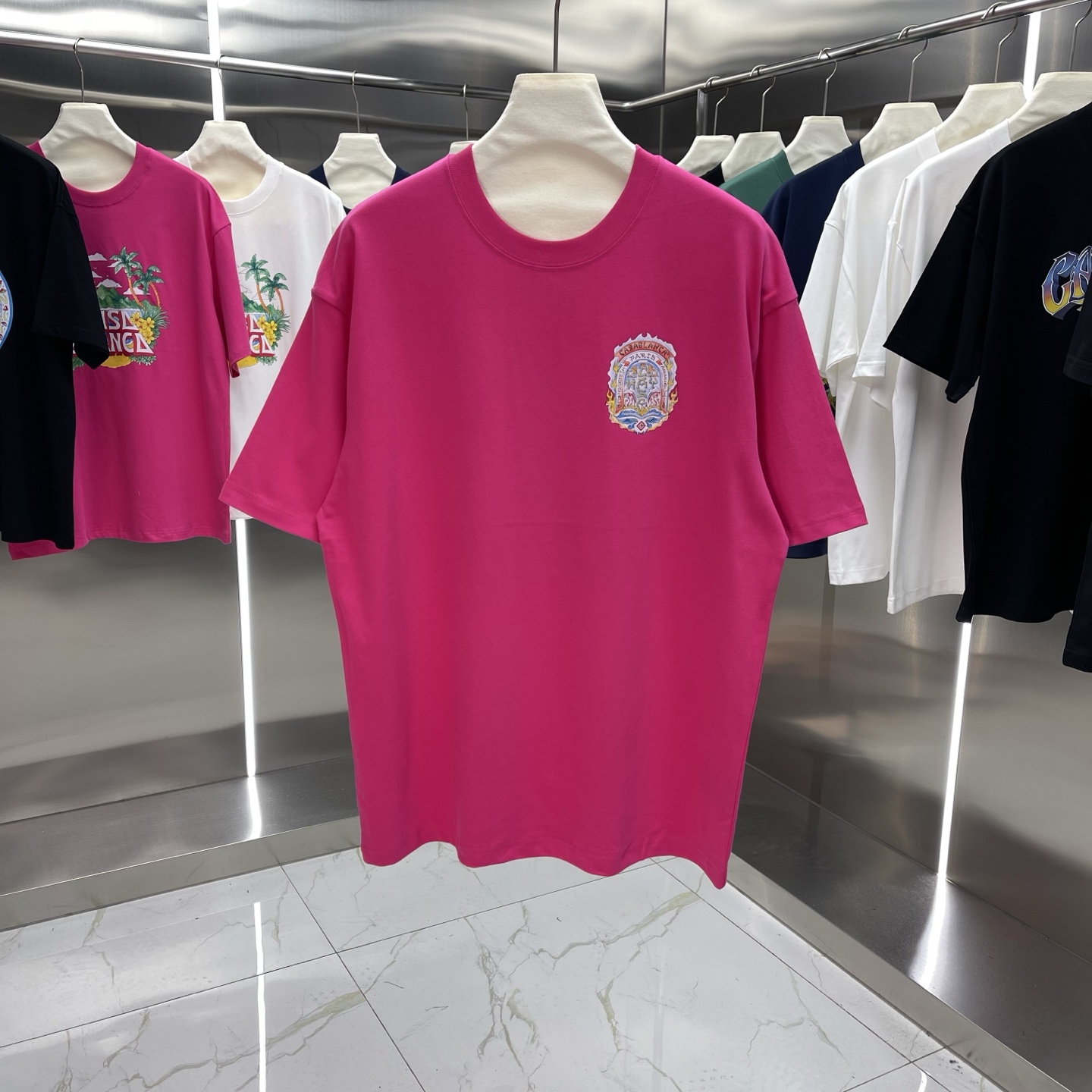 25ss nueva temporada de primavera, colección clásica Casablanca - Camiseta de manga corta con estampado, esti…