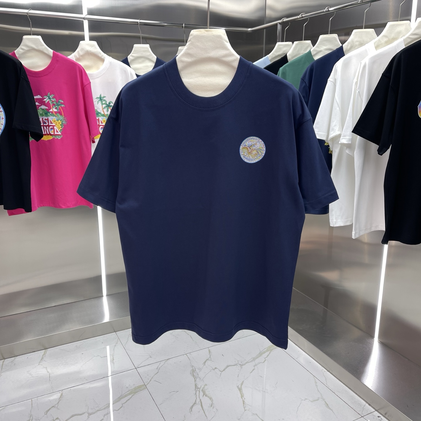 25ss nueva temporada de primavera, colección clásica Casablanca - Camiseta de manga corta con estampado, esti…