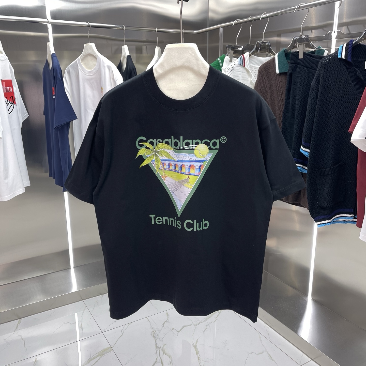 Nueva colección clásica Casablanca - Camiseta de manga corta con estampado, estilo de celebridades - Hecha de algodón d…