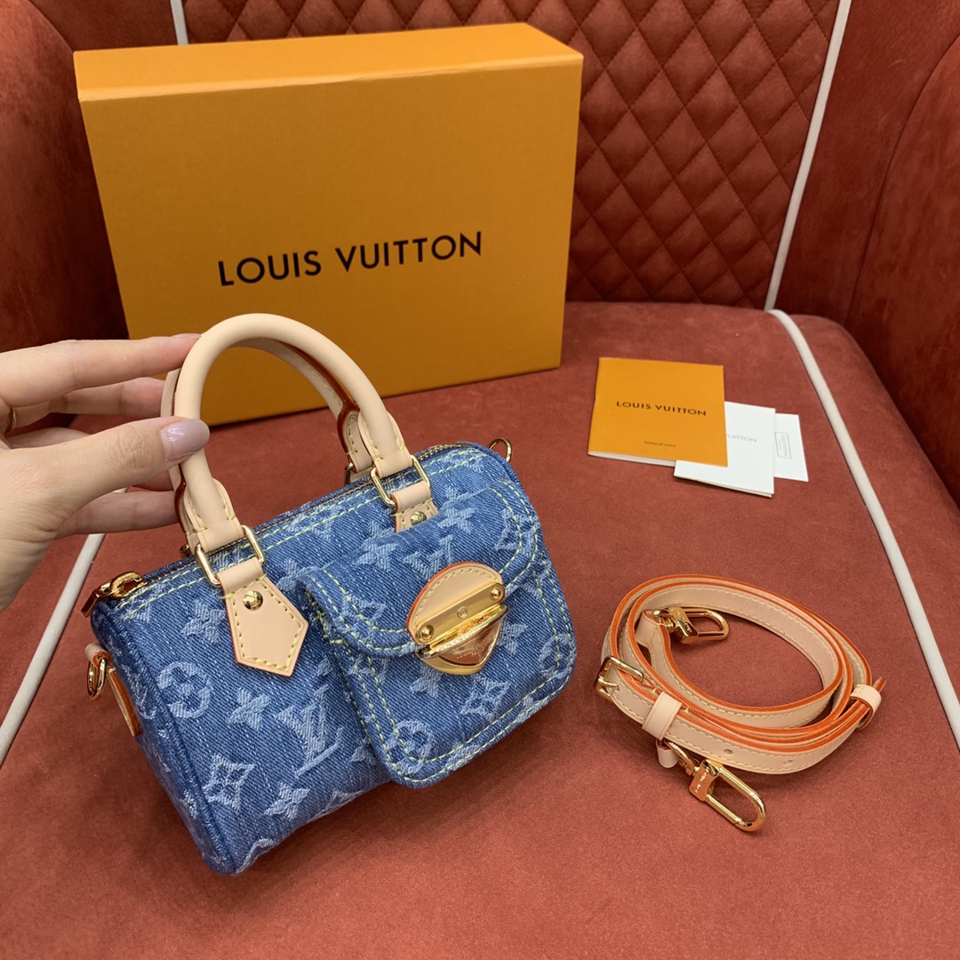 Louis Vuitton LV Speedy Sacos Bolsas Denim M82950