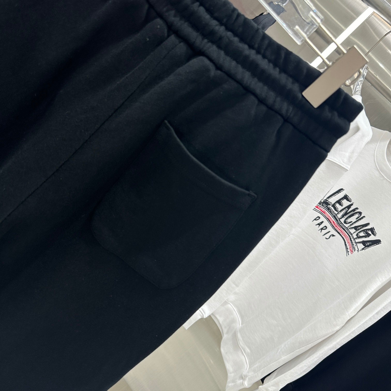 2024 Autumn/Winter Leisure Pants: Sliced Logo Letters, Embroidered, Black, Sizes M-XXL - 图片 8