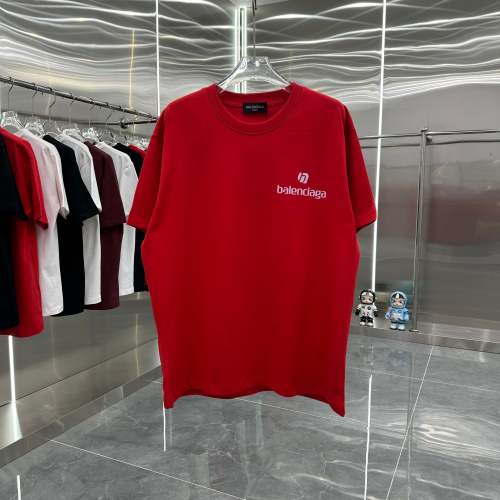 Balenciaga 2024 Fall/Winter Graphic Print Short Sleeve T-Shirt Unisex Loose Fit 1 Balenciaga 2024 Fall/Winter Graphic Print Short Sleeve T-Shirt Unisex Loose Fit