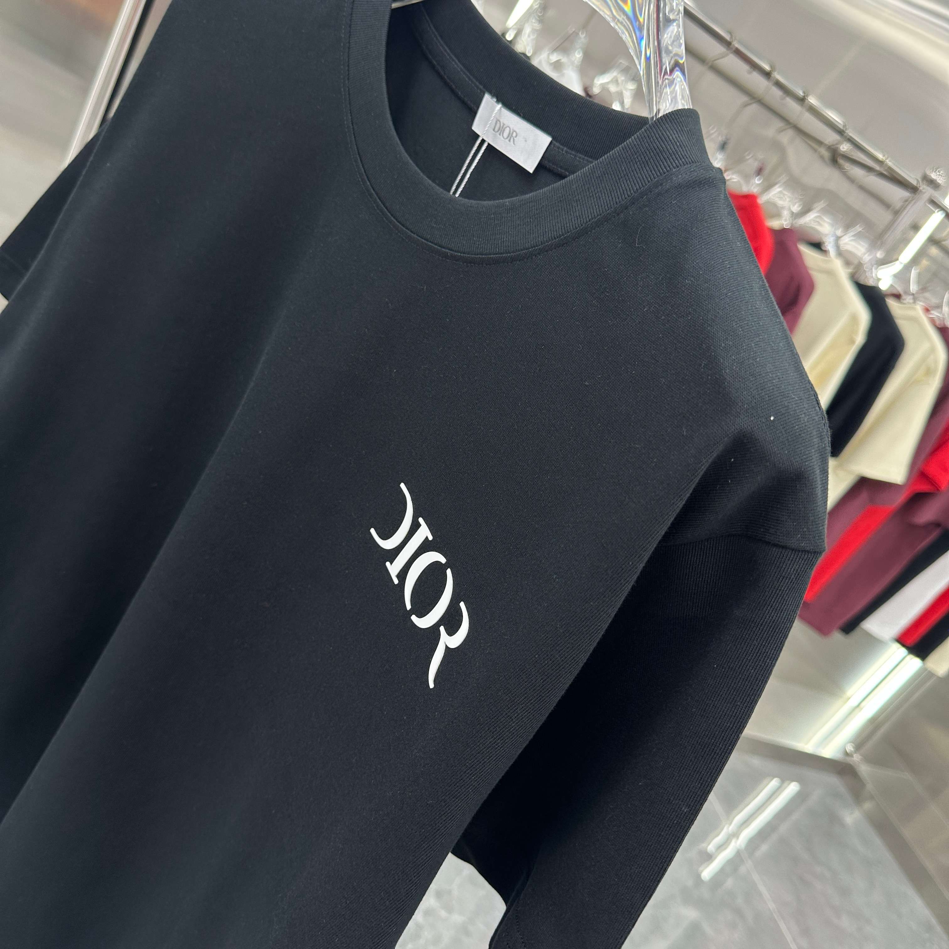 DIOR 2024 Fall/Winter 320g Unisex Short Sleeve T-Shirt - Black, White, Red 5 a1735539978743 7880