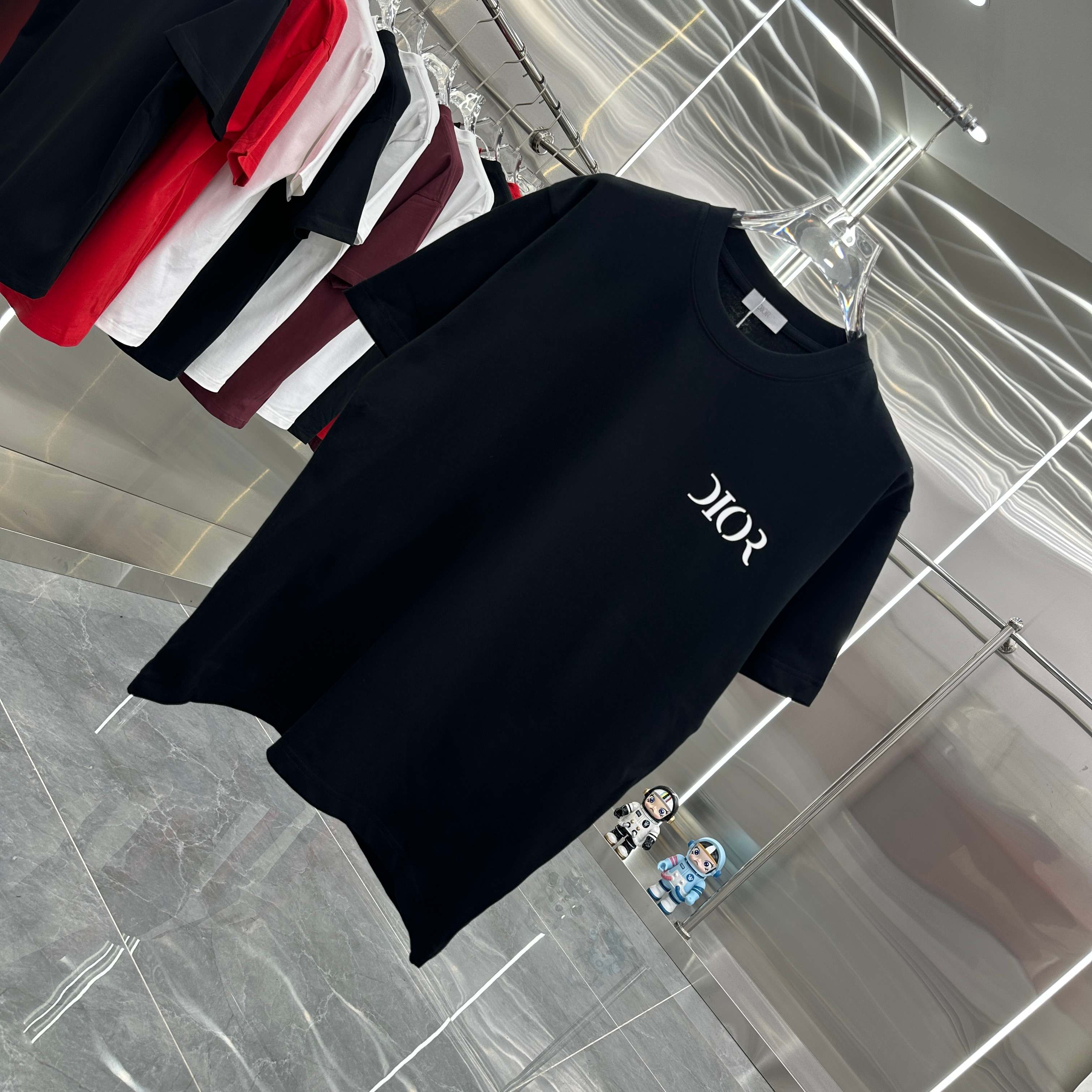 DIOR 2024 Fall/Winter 320g Unisex Short Sleeve T-Shirt - Black, White, Red 3 a1735539978928 0057