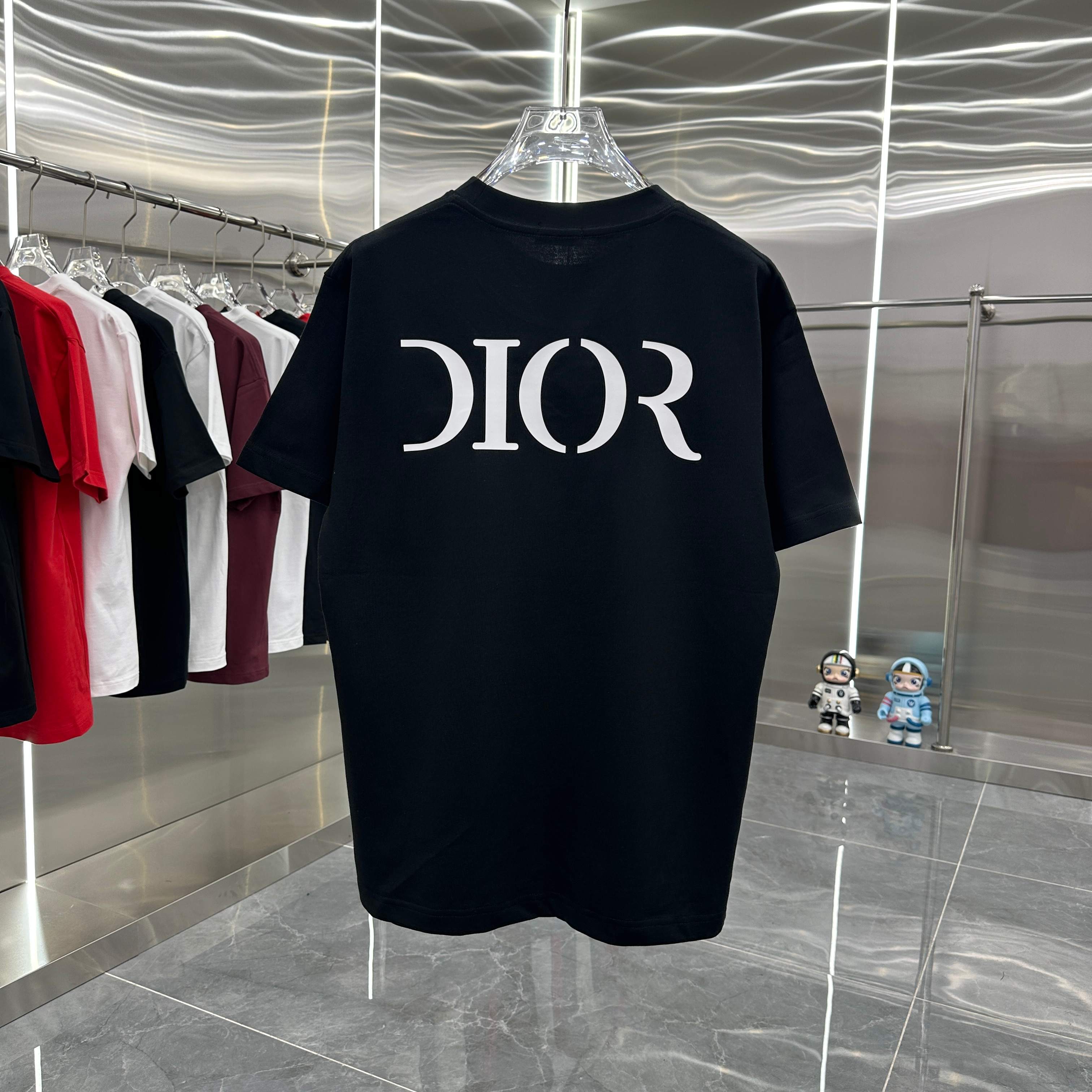 DIOR 2024 Fall/Winter 320g Unisex Short Sleeve T-Shirt - Black, White, Red 8 a1735539981609 8768