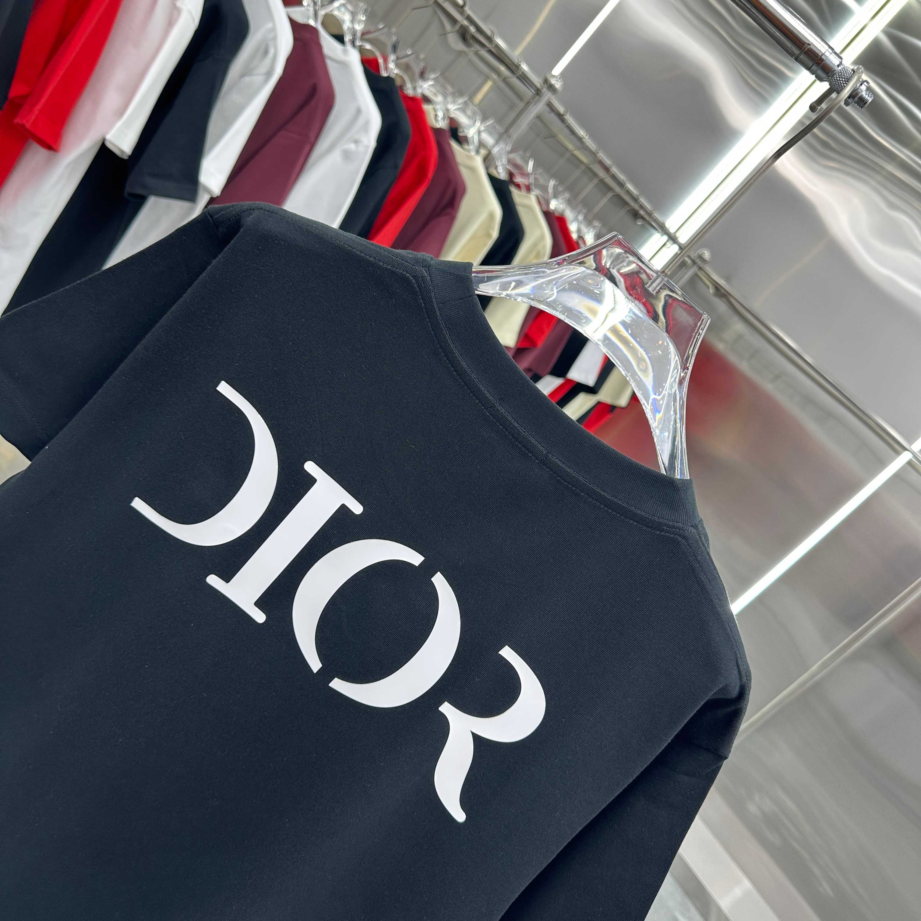 DIOR 2024 Fall/Winter 320g Unisex Short Sleeve T-Shirt - Black, White, Red 9 a1735539982204 3657