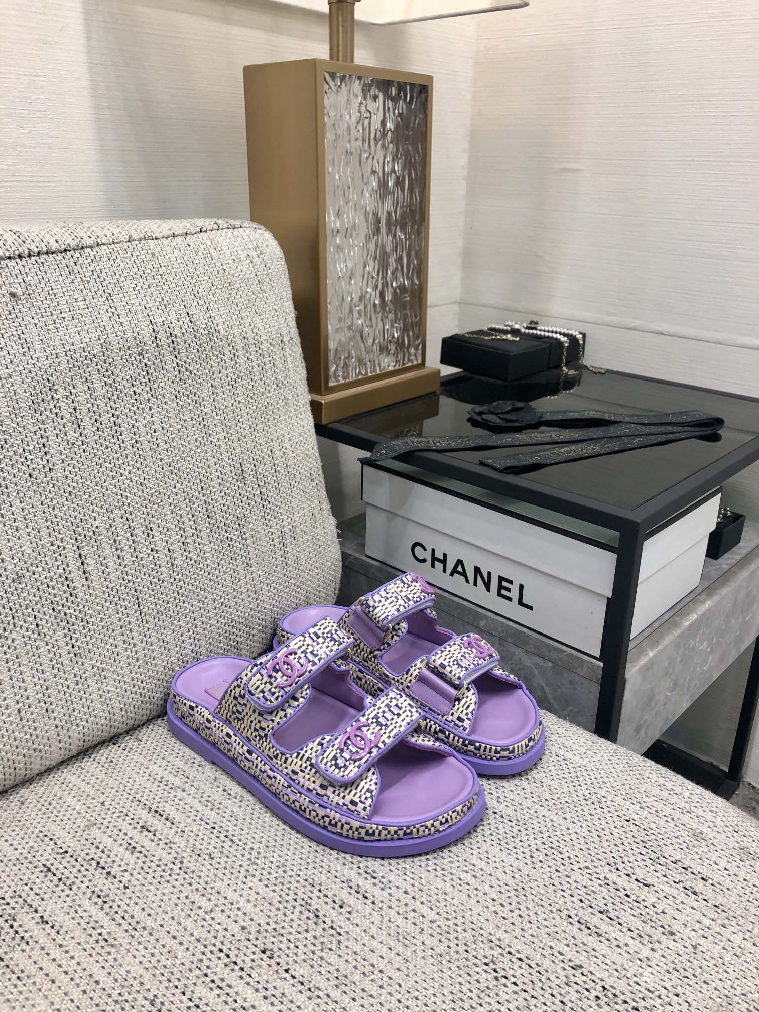 Chanel Women's 2024 Handmade Velcro Sandals - Purple, Size 35-40 6 i1717014814 1809 4