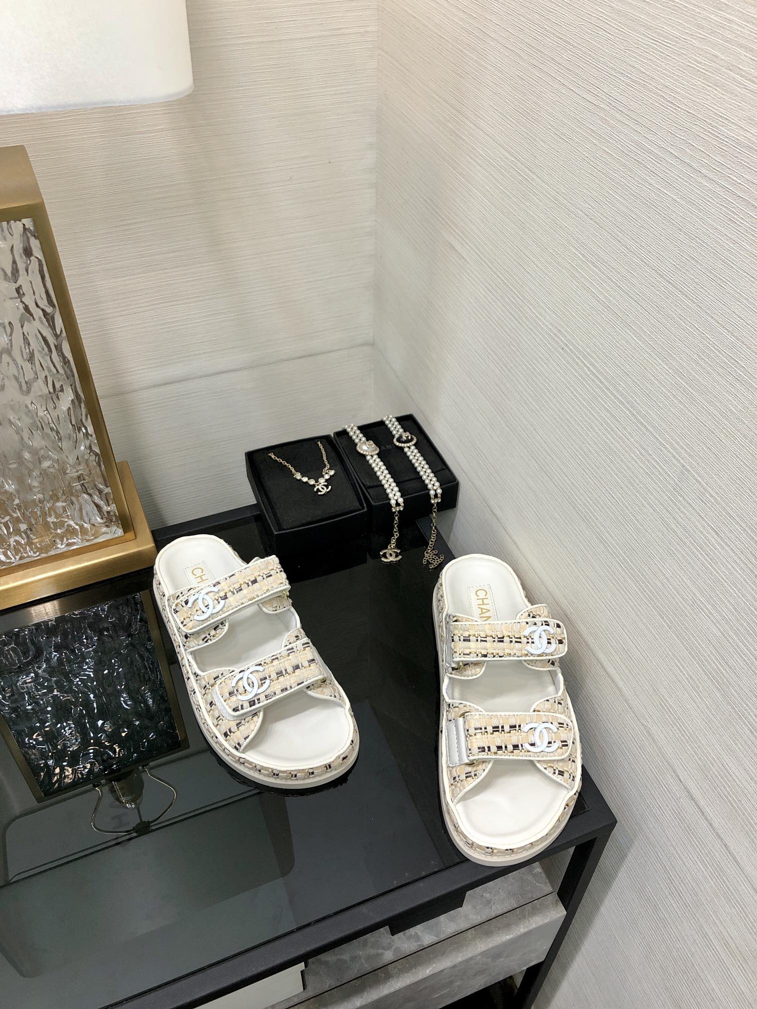 Chanel Women's Woven Velcro Strap Sandals, Luxurious Comfort and Style 9 i1717015318 1217 8