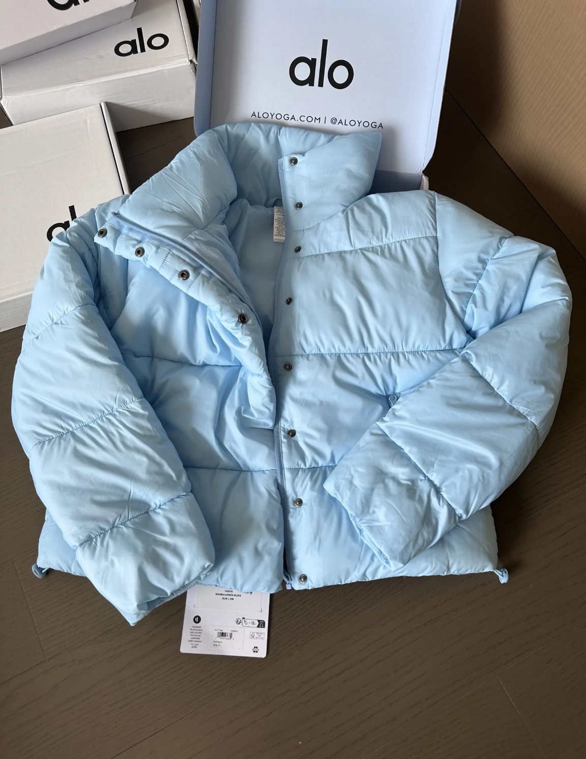 Alo jacket everyday light blue yoga