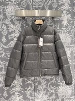 Dior 1:1
 Clothing Down Jacket Black Grey Purple White Unisex Silk Goose Down Fall/Winter Collection