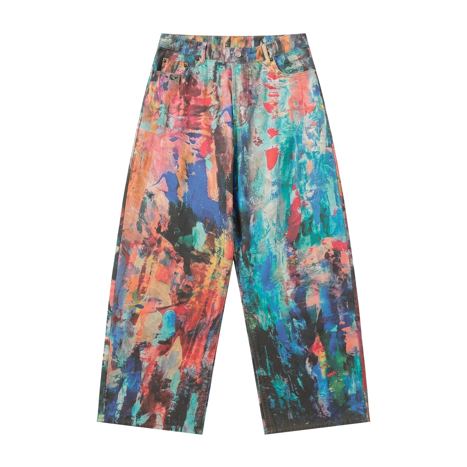 Acne Studios 3D Printed Rainbow-Painted Jeans in Various Sizes and Styles