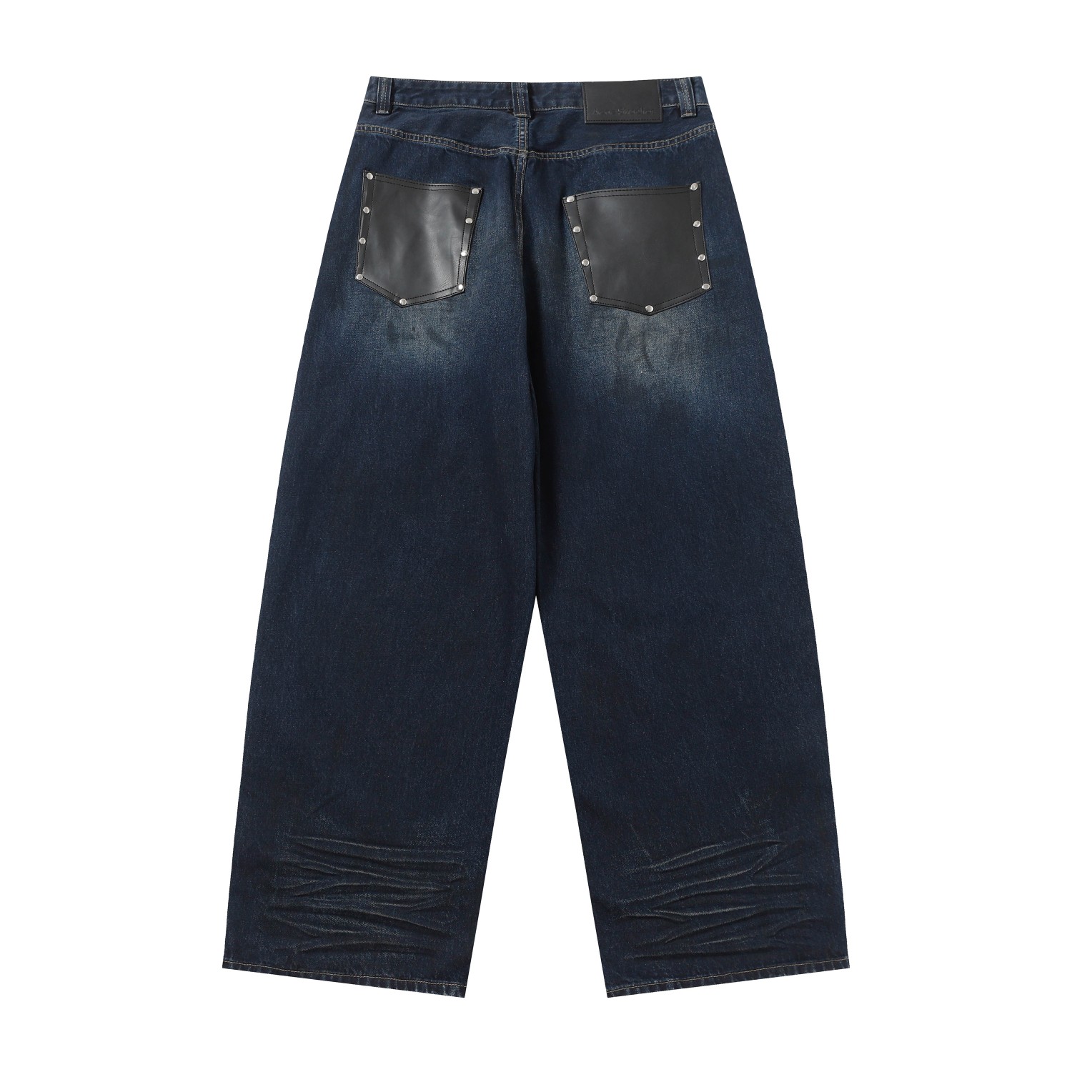 Acne Studios Willow Jeans: New Leather Pocket, Wide-Legged, Same-Sex, Sizes XS-L - 图片 2