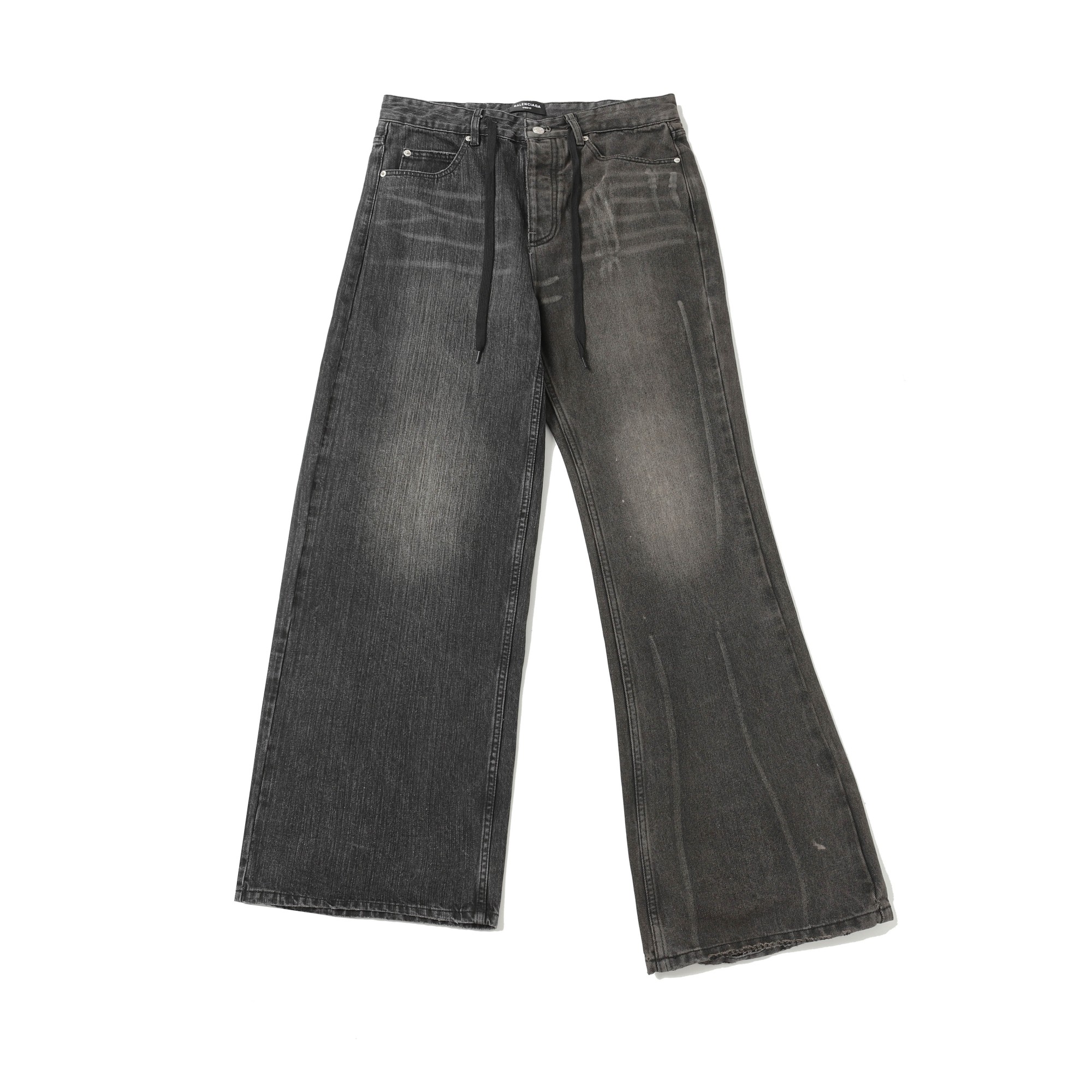 Calidad de sitio web oficial 🔥 Alta calidad, versión alta Balenciaga 25ss nuevos pantalones vaqueros largos con panele…