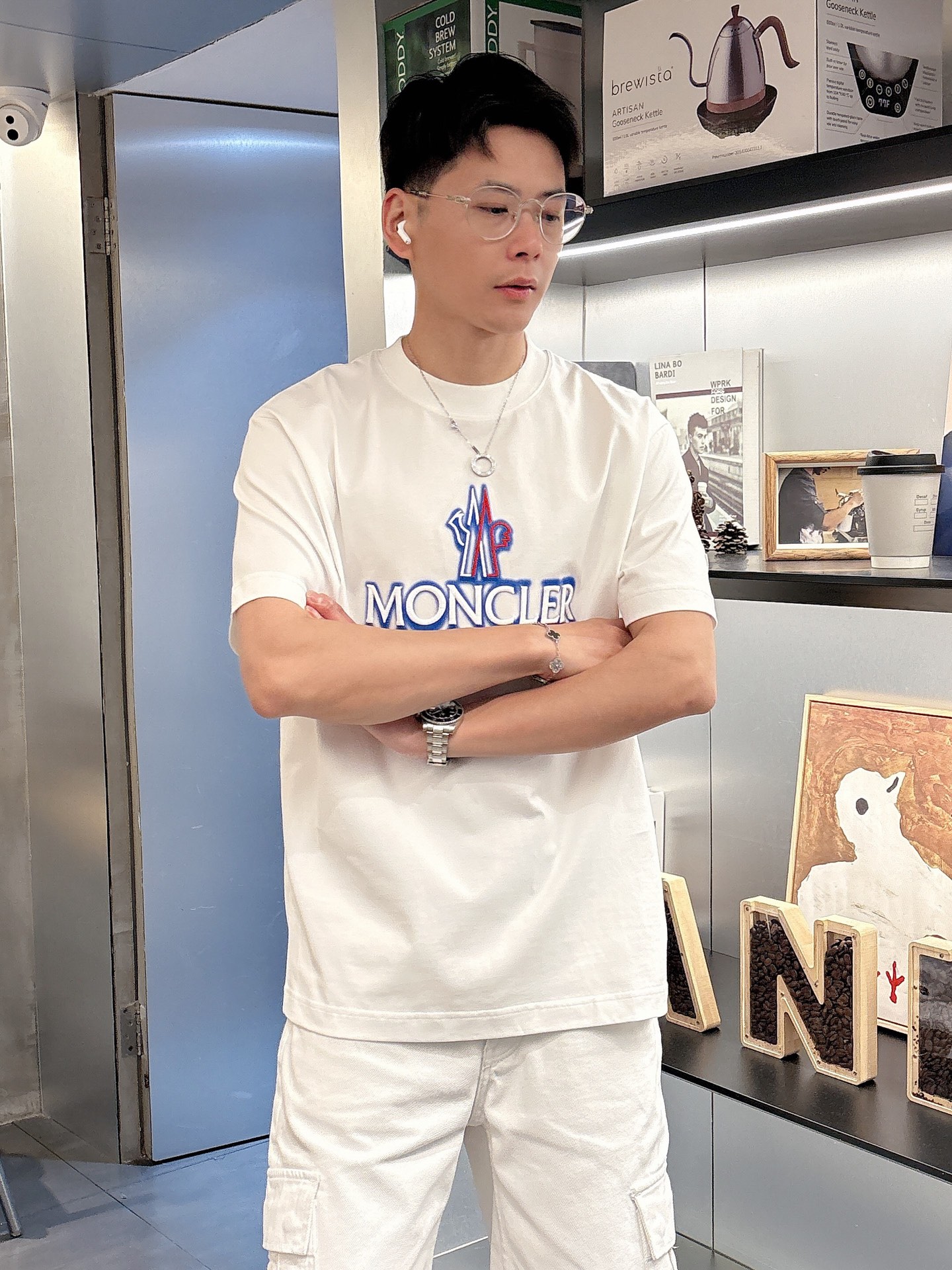 Moncler Summer T-Shirt: Unique Spray Paint & Embroidery, Unisex Style 4 i1742580943234 3218 0 2