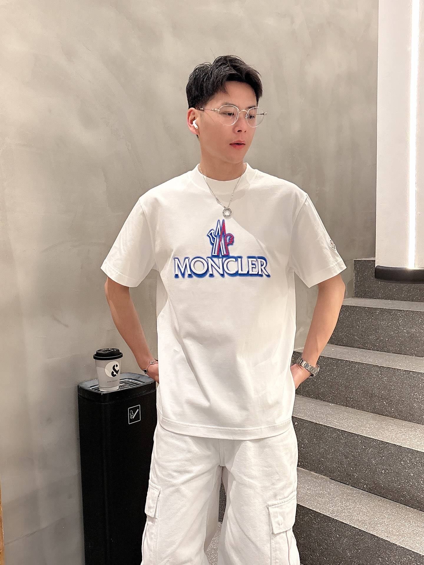 Moncler Summer T-Shirt: Unique Spray Paint & Embroidery, Unisex Style 2 i1742580946591 8043 0 0