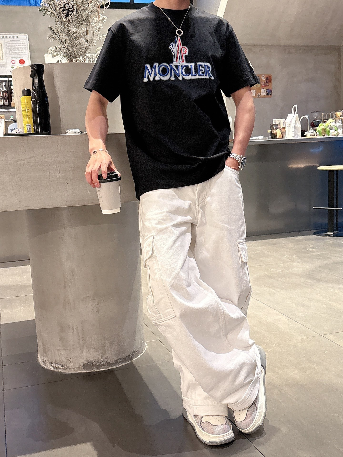 Moncler Summer T-Shirt: Unique Spray Paint & Embroidery, Unisex Style 6 i1742581024654 378 0 4