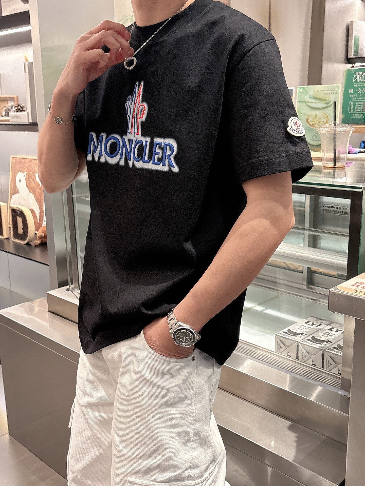 Moncler Summer T-Shirt: Unique Spray Paint & Embroidery, Unisex Style 4 i1742581024701 6191 0 2