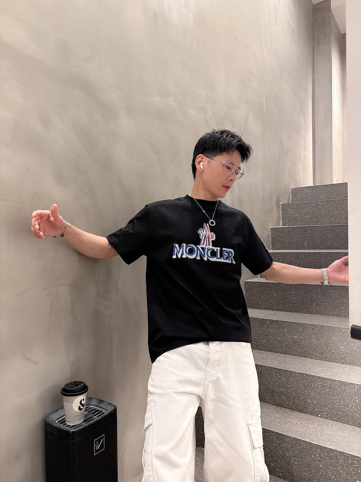 Moncler Summer T-Shirt: Unique Spray Paint & Embroidery, Unisex Style 10 i1742581028133 7307 0 8