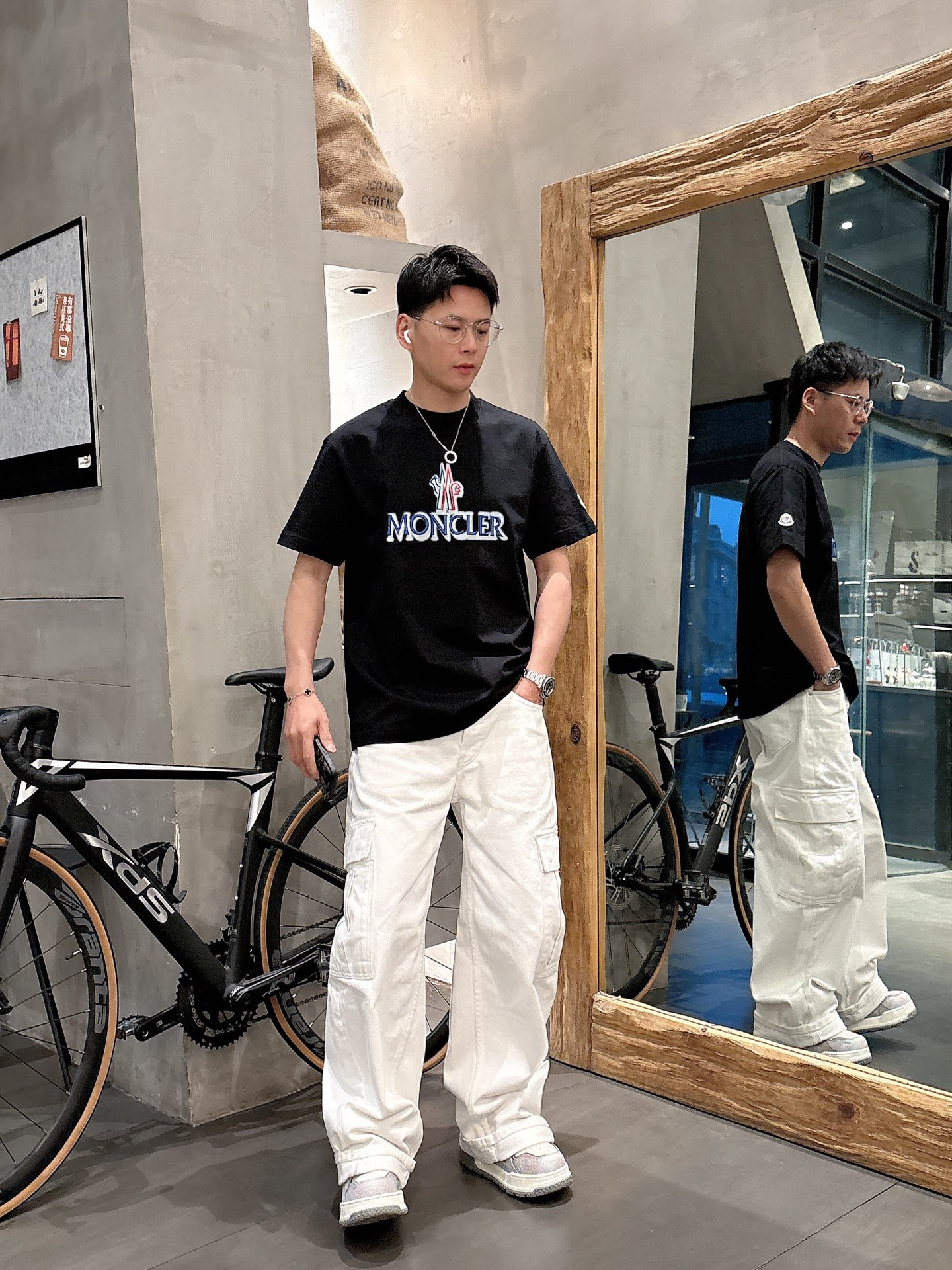 Moncler Summer T-Shirt: Unique Spray Paint & Embroidery, Unisex Style 2 i1742581028196 9300 0 0
