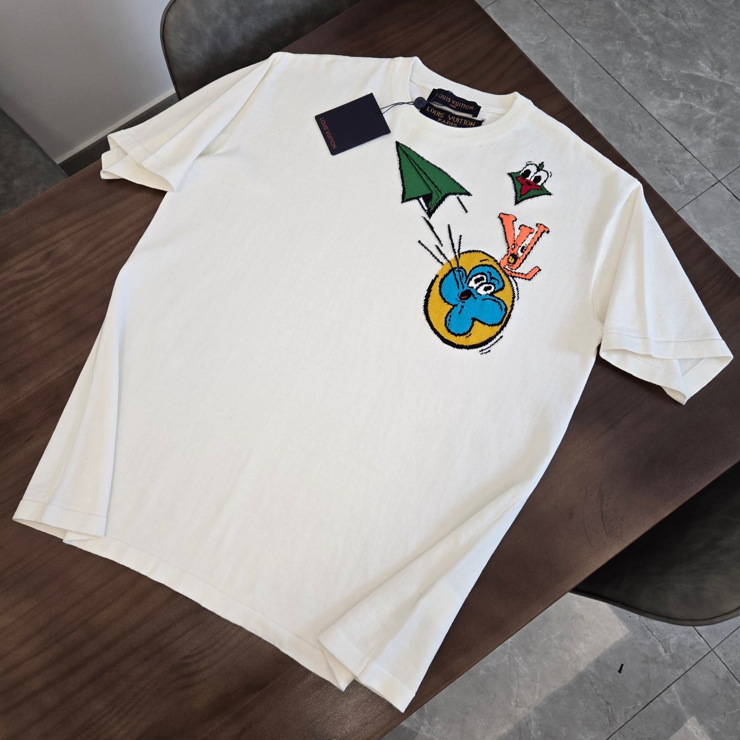 루이비통 로고 프린트 코튼 반팔 티셔츠 837 Louis Vuitton T Shirt
