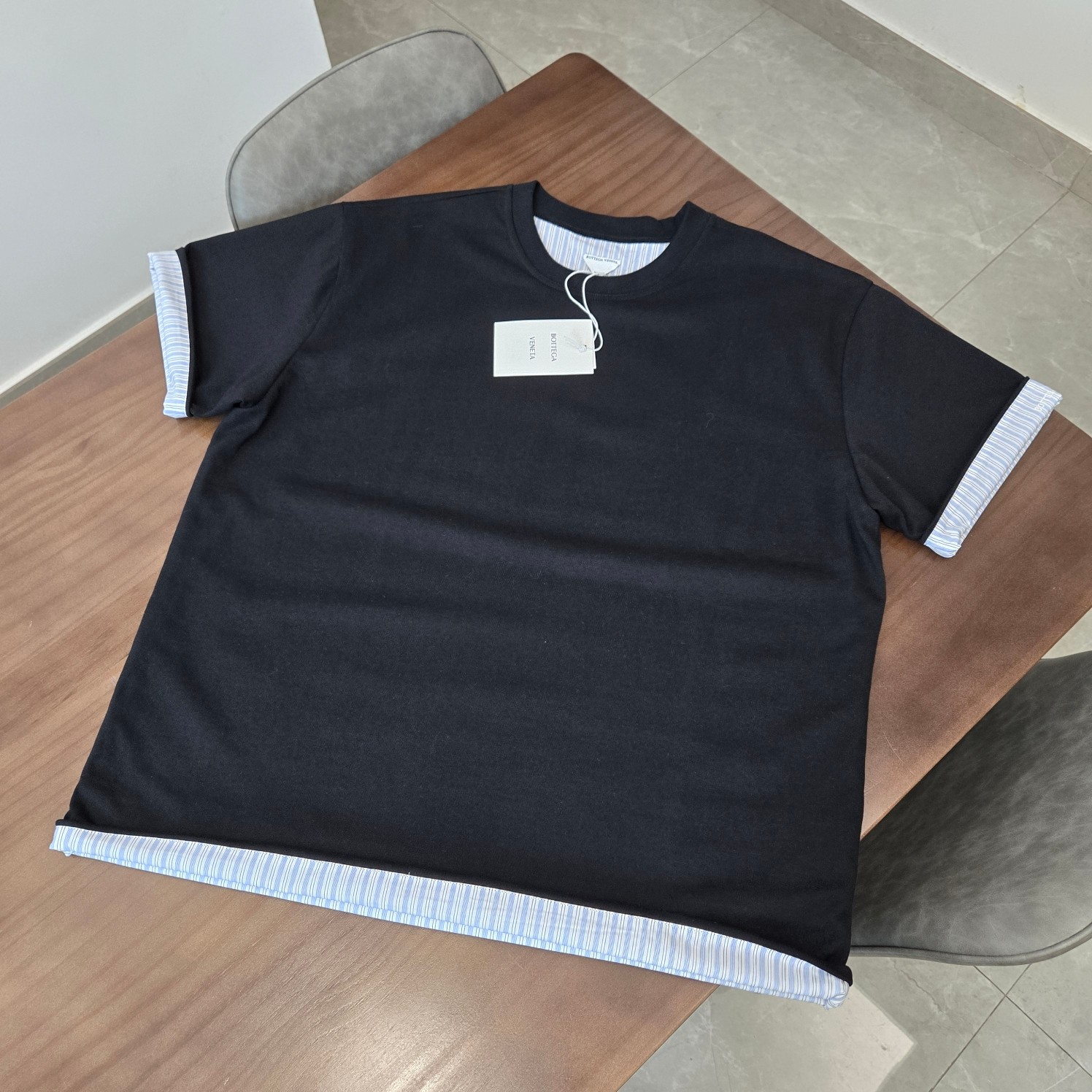 스톤아일랜드 2024SS 로고 자수 코튼 니트 959 Stone Island T Shirt