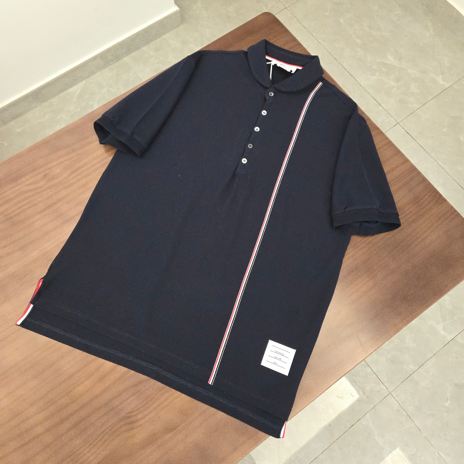 톰브라운 스트라이프 코튼 폴로셔츠 5363 Thom Browne T Shirt