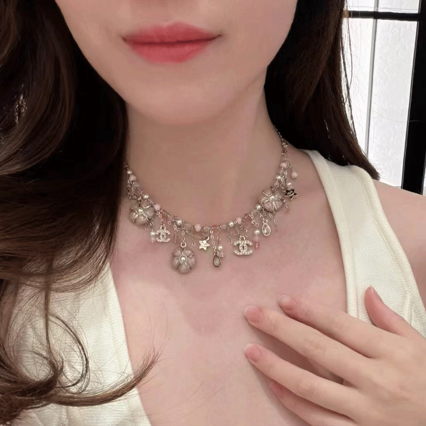 NO:714396,88300, CHANEL Chanel counter 1:1 original order 2026 early spring enamel camellia necklace, chanel, chanel, Cartier high-end jewelry1986090988300,CHANEL香奈儿专柜1:1原单 2026早春 珐琅山茶花颈链,,chanel,chanel,卡迪亚高端饰品,Jewelry