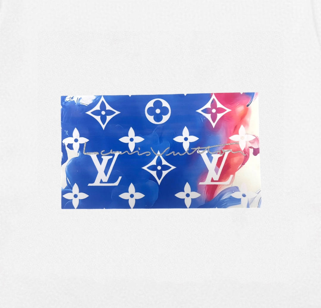 Louis Vuitton/LV路易威登24ss限定款闪银渲染LOGO短袖T恤