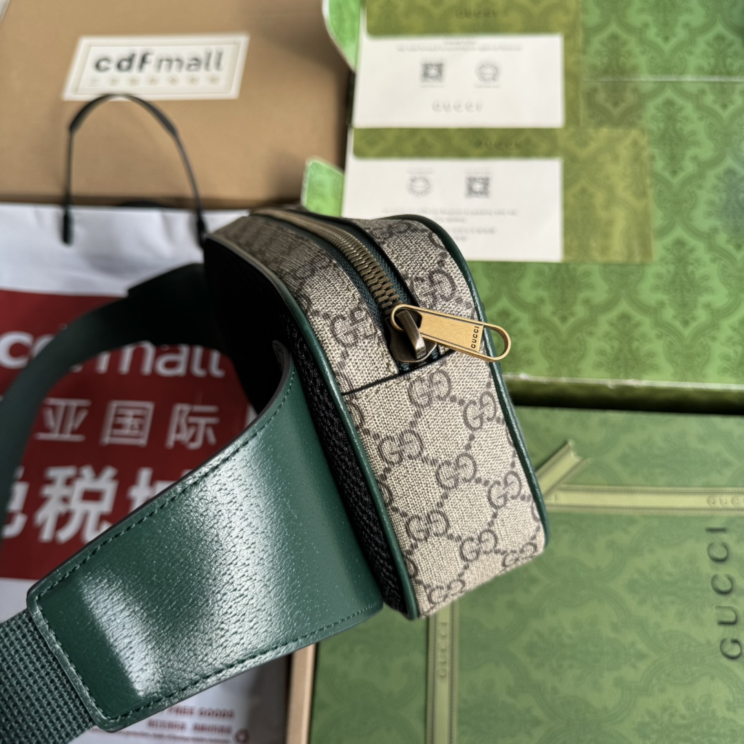 Gucci GG Green/Black GG canvas with green leather crossbody