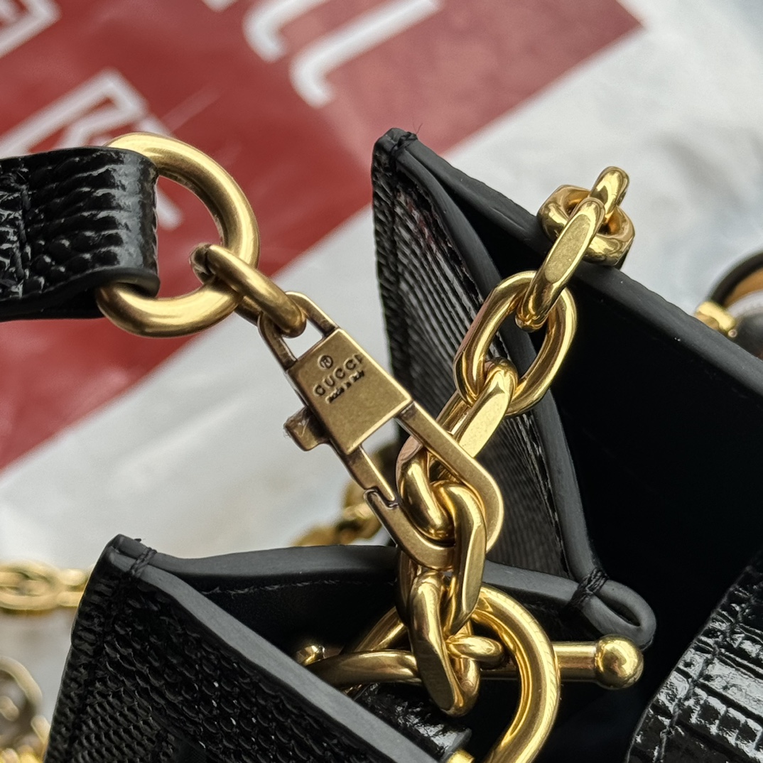原厂皮配Cdfmall三亚免税店手提袋DIANA系列超级优雅迷人且光泽感的稀有黑色蜥蜴纹包包搭配羊皮内里