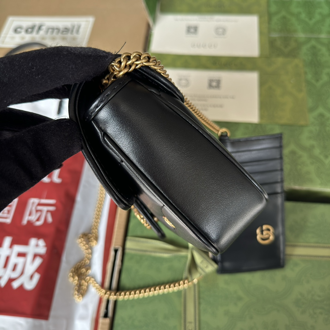 配置全套包装GGMarmont系列迷你手袋配卡包132,500768293AACPG9206绗缝皮革和品