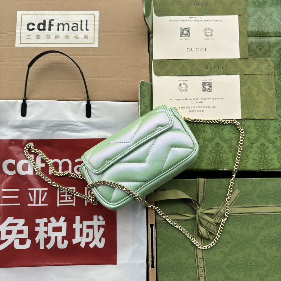配置专柜包装GGMarmont系列超迷你手袋476433AAC2U4923双G配件设计在品牌现代风格中注
