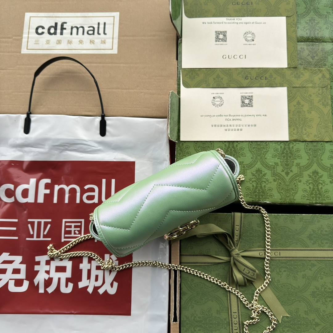 配置专柜包装GGMarmont系列超迷你手袋476433AAC2U4923双G配件设计在品牌现代风格中注