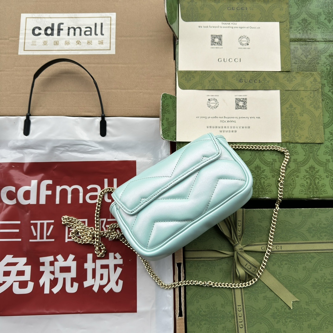 配置专柜包装GGMarmont系列超迷你手袋476433AAC2U4923双G配件设计在品牌现代风格中注