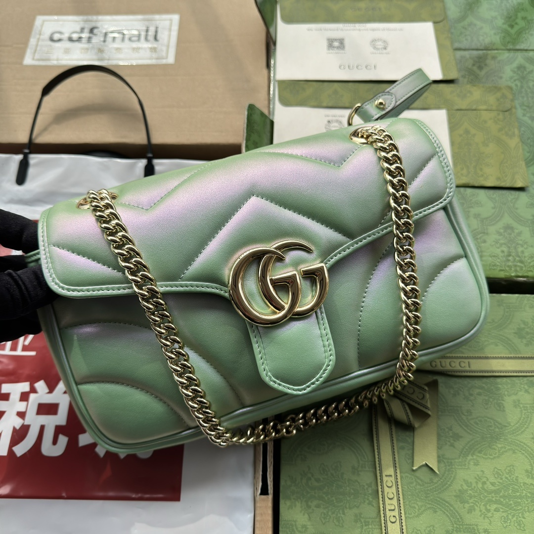 配置专柜包装GGMarmont系列小号肩背包443497AAC2U4923Gucci备受喜爱的手袋系列以