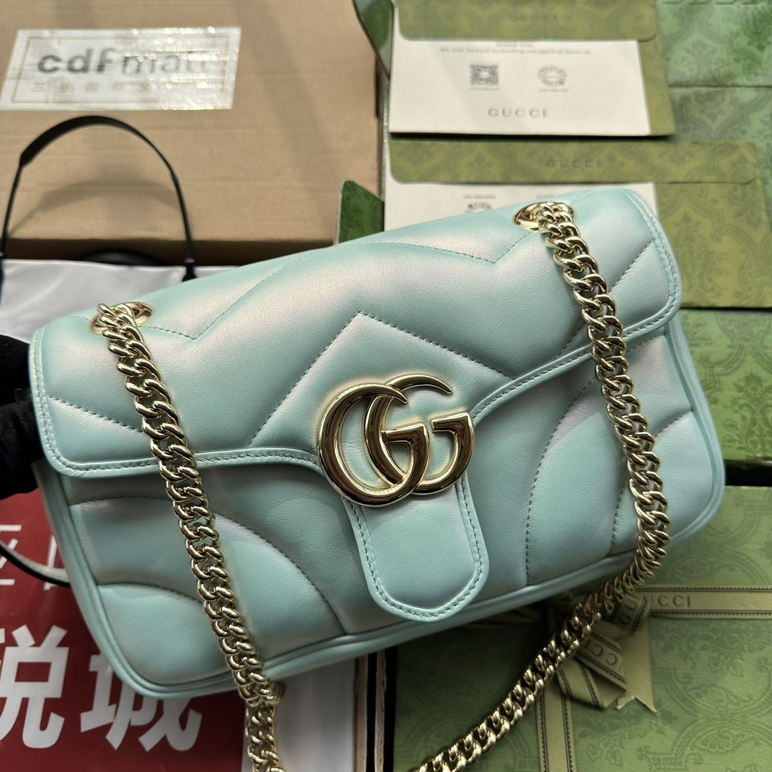 配置专柜包装GGMarmont系列小号肩背包443497AAC2U4923Gucci备受喜爱的手袋系列以
