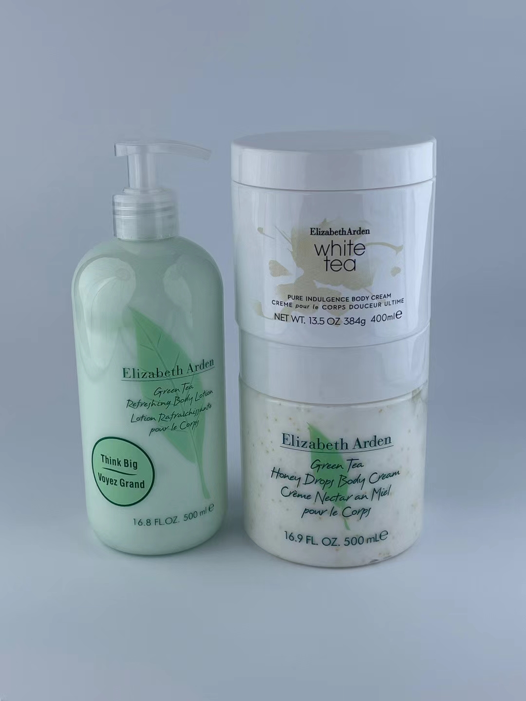 32. Crema corporal de té verde Elizabeth Arden, tarro redondo, 500ml. 35. Crema corporal de té verde Elizabeth Arden, t…