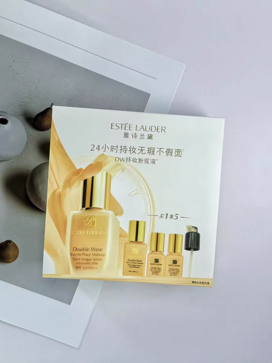 120. Estuche de regalo 1+3 de base de maquillaje Estée Lauder DW 🔜 Versión Mingtong. ¡Alta calidad! 🇺🇸 Estee Lauder/…
