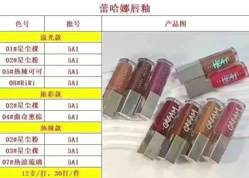 35. Rihanna Lip Gloss 9ml 🔜 Calidad 1:1❗️9️⃣ colores: Shimmer 01#, Shimmer 02#, Shimmer 05#, Shimmer 08#, Intense 02#,…