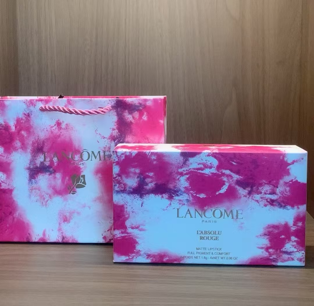 75. Lancôme new Absolu Rouge lipstick floral gift box four-piece set 🔜 High quality❗Private grinding new product [cele…
