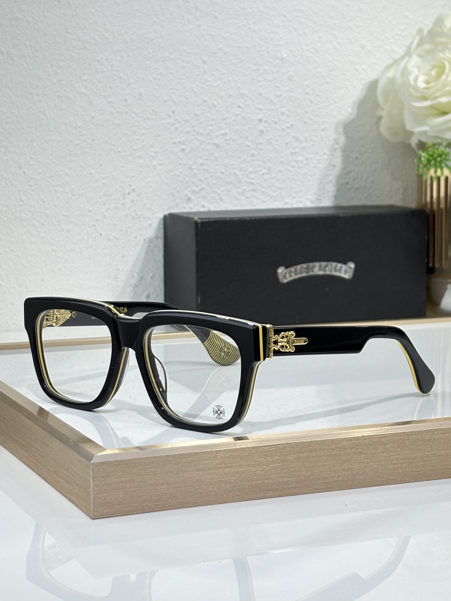 CHROME HEART* Montura Modelo: BOX- OFFICER Tamaño: 56口19-144 🉐230