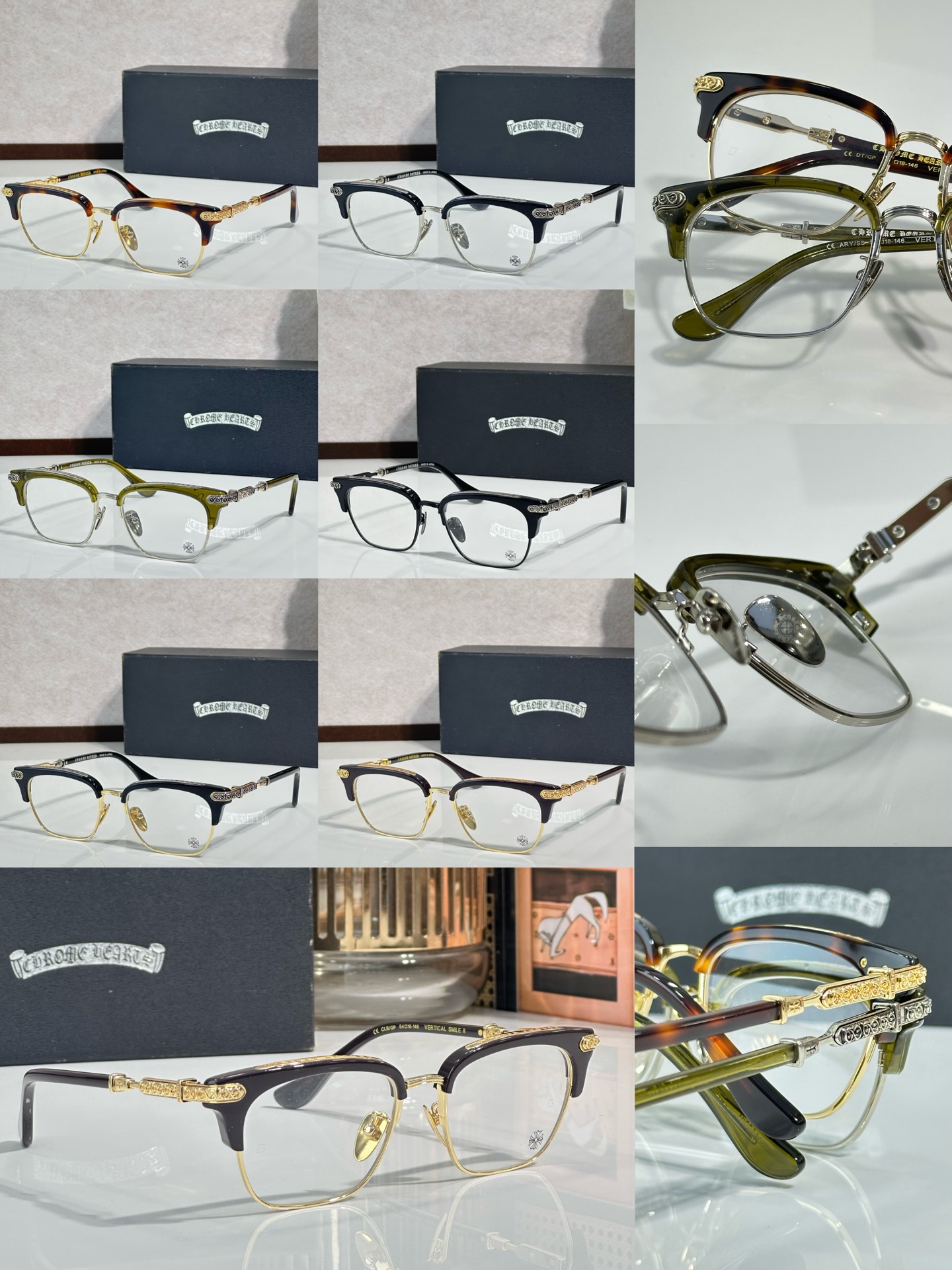 ChromeHeart* MOD：VERTICAL SMILE II Size:54-18-146