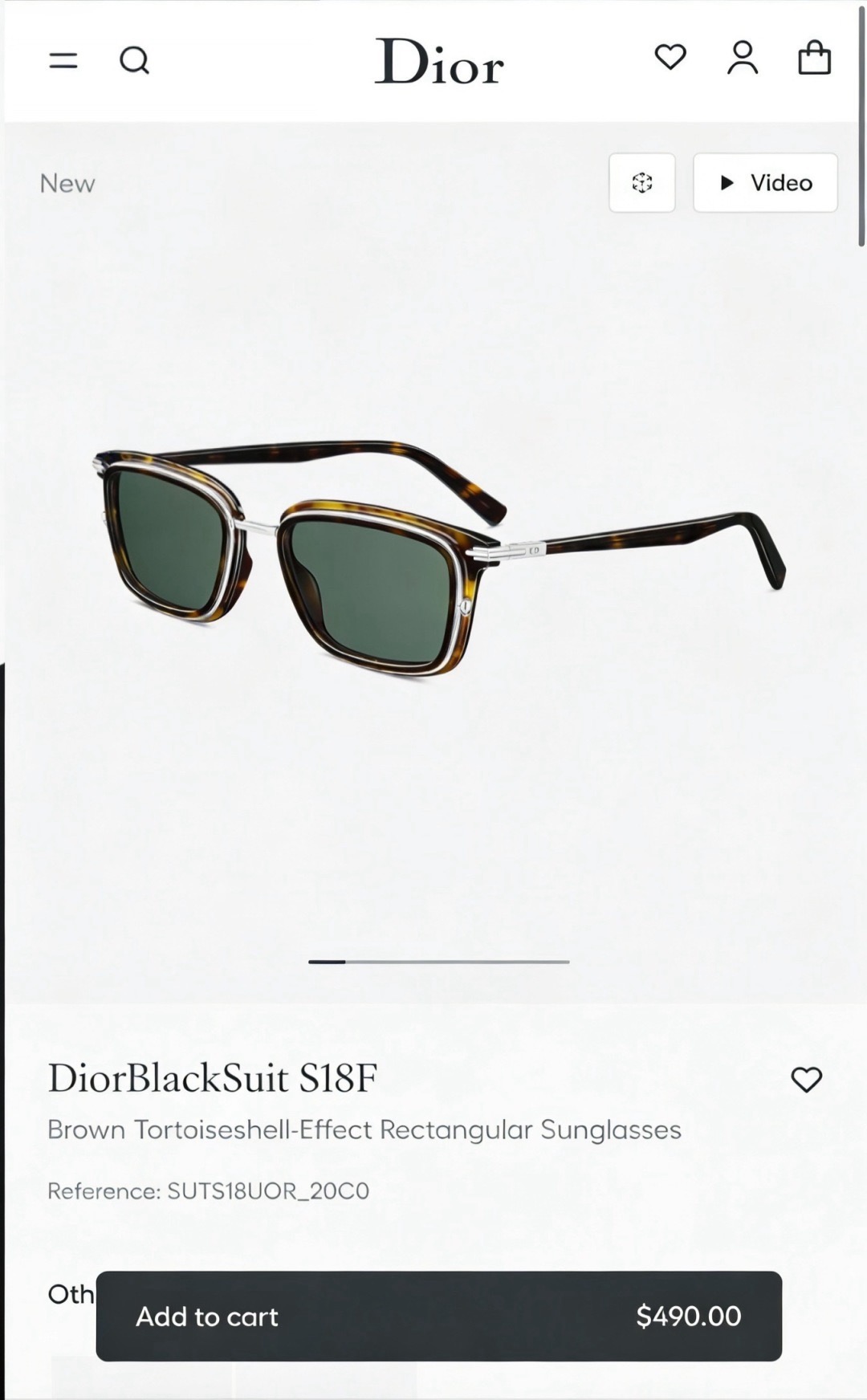 DIO*MOE：DiorBlacKSuit S18FSize：55口20 140