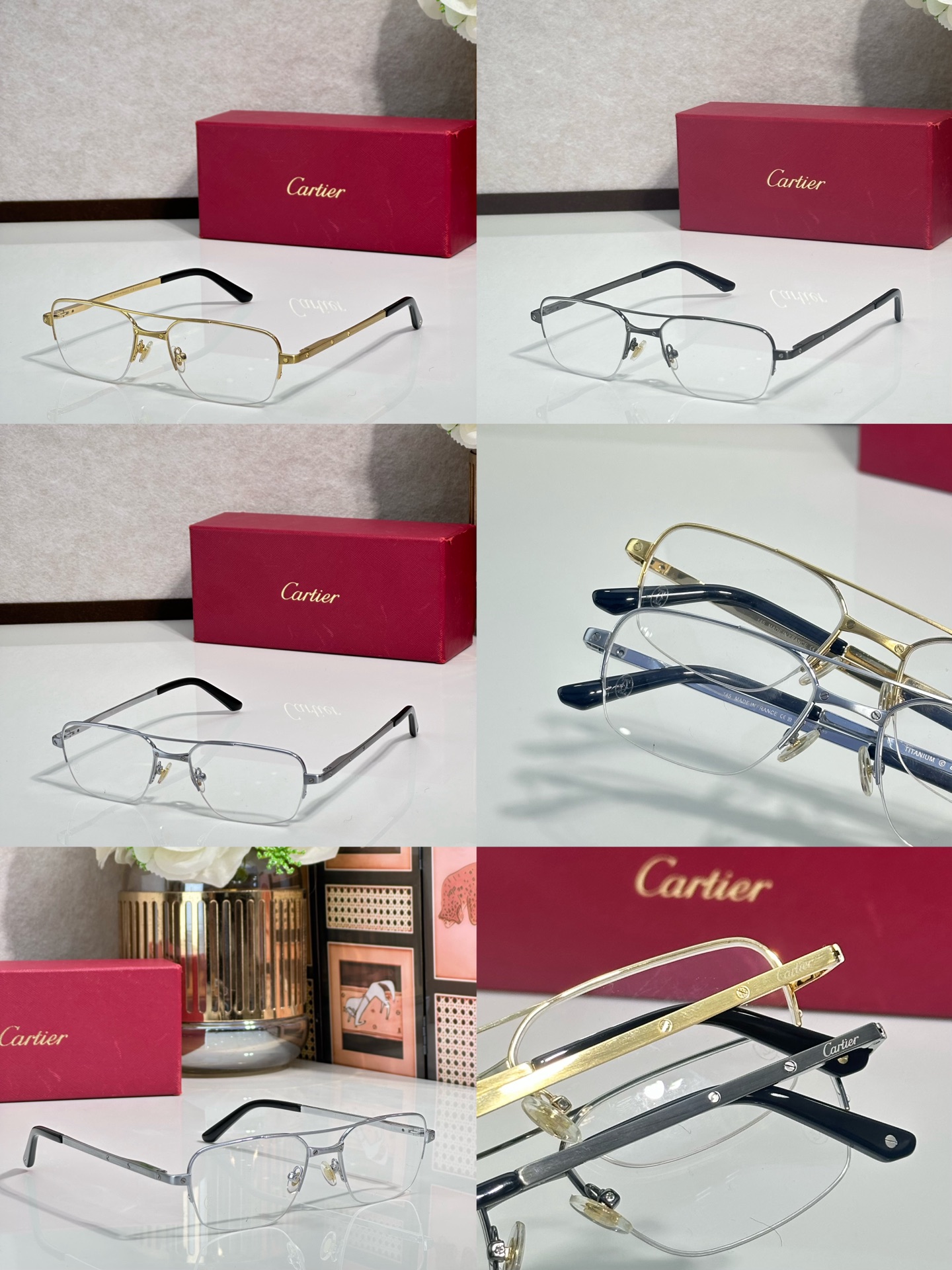 Cartie* 钛 MODEL：CT0308O SIZE:56口17-145