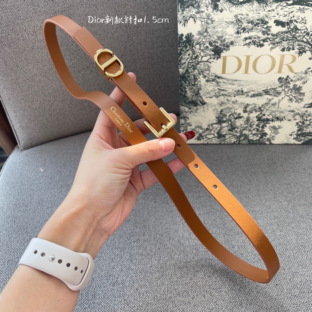 Dior P368 Real Class Waist Belt: Smooth Cow Leather, “CD” Ring, Stylish Elegance. - 图片 6