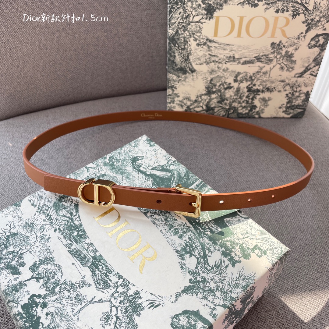 Dior P368 Real Class Waist Belt: Smooth Cow Leather, “CD” Ring, Stylish Elegance. - 图片 5
