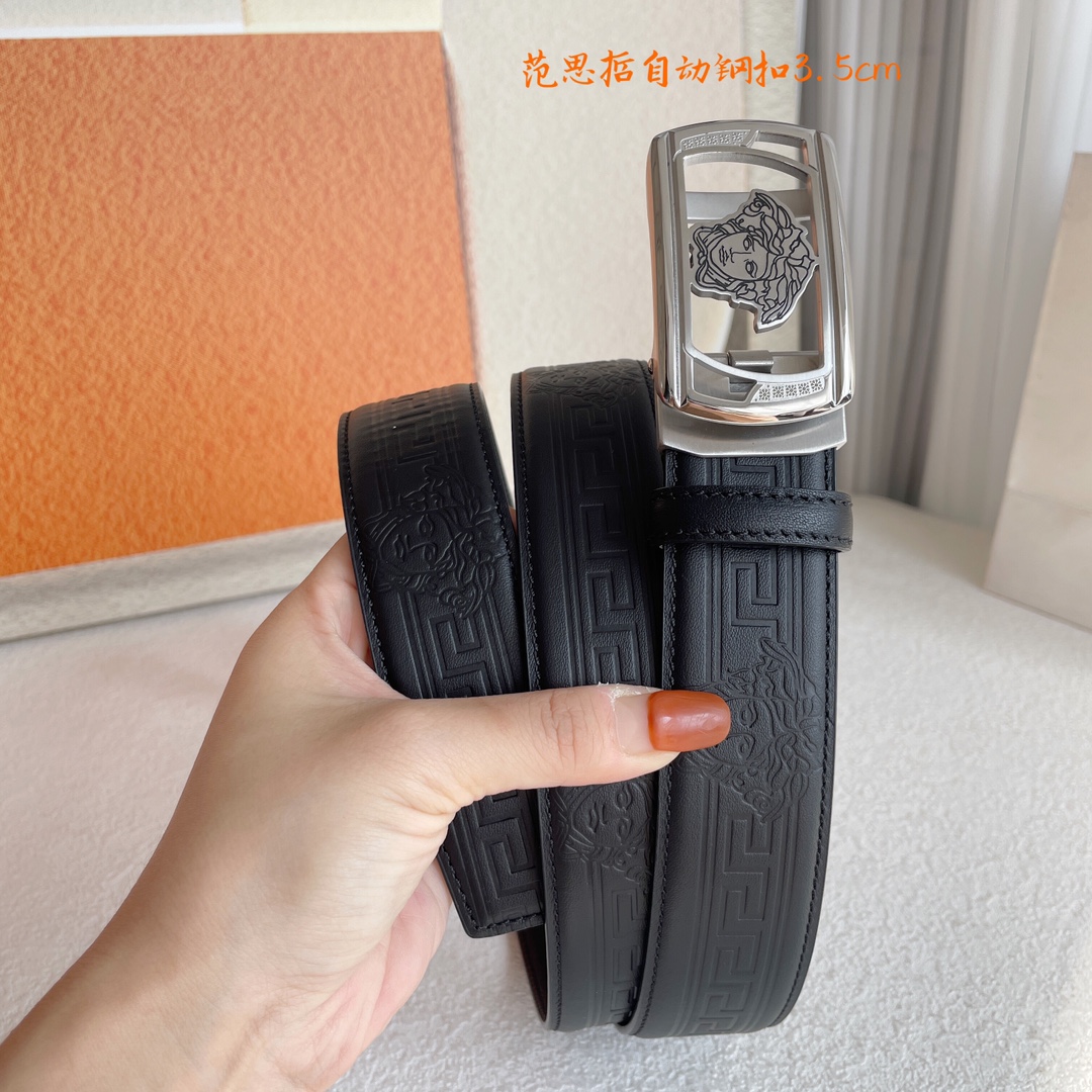 范思哲Versace进口小牛皮手感细腻柔软搭配纯钢自动精品扣