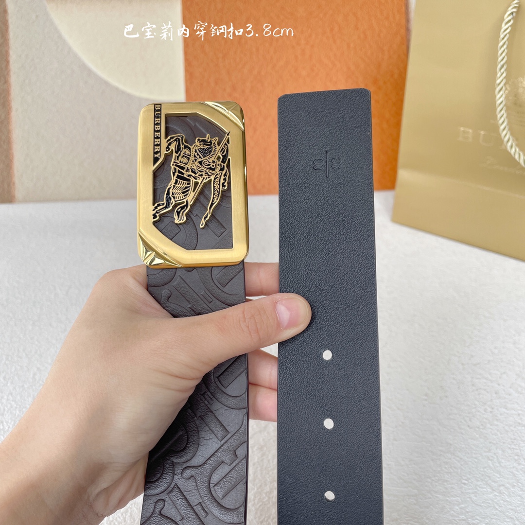 巴宝莉经典原单品质双面压花纹搭配原单精品钢扣精工制作细节看图实物拍摄高端奢华宽度3.8cm